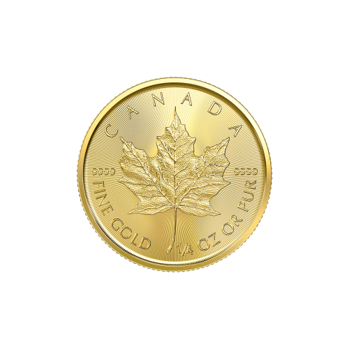 Pièce 1/4 once d'or Feuille d'érable canadienne 2020
