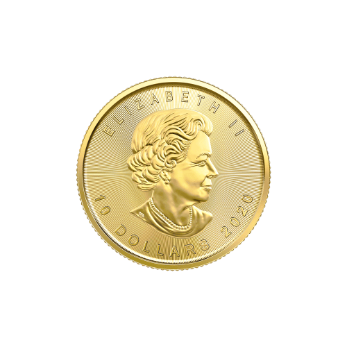 Pièce 1/4 once d'or Feuille d'érable canadienne 2020