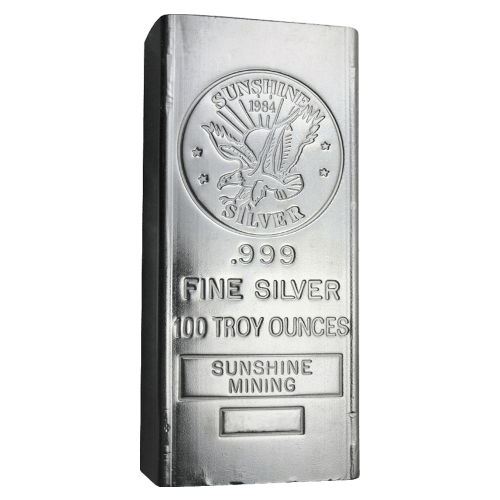 100 oz Vintage Silver Bar | Sunshine Mint