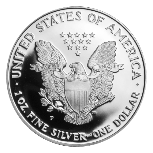 Pièce 1 once d'argent Épreuve numismatique Aigle américain 1996 | Monnaie des États-Unis