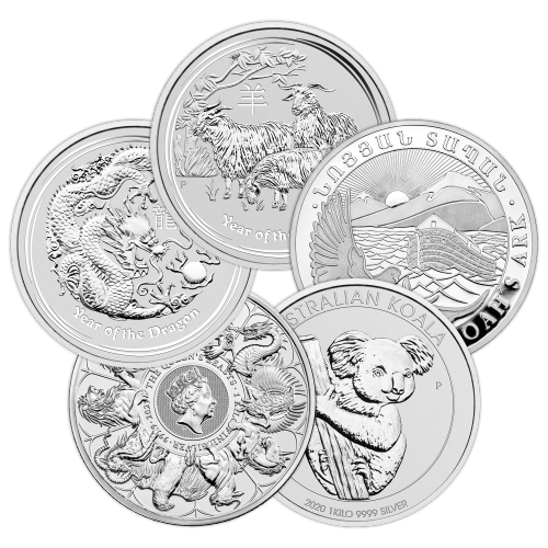 Pièce 1 kilo d'argent diverse
