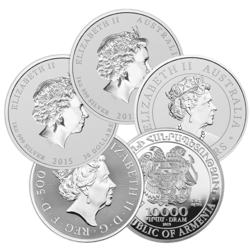 Pièce 1 kilo d'argent diverse