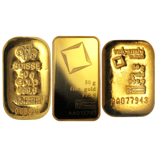 Lingot 50 grammes d'or divers