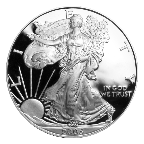 Pièce 1 once d'argent Épreuve numismatique Aigle américain 2005 | Monnaie des États-Unis