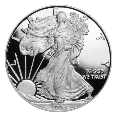 Pièce 1 once d'argent Épreuve numismatique Aigle américain 2008 | Monnaie des États-Unis