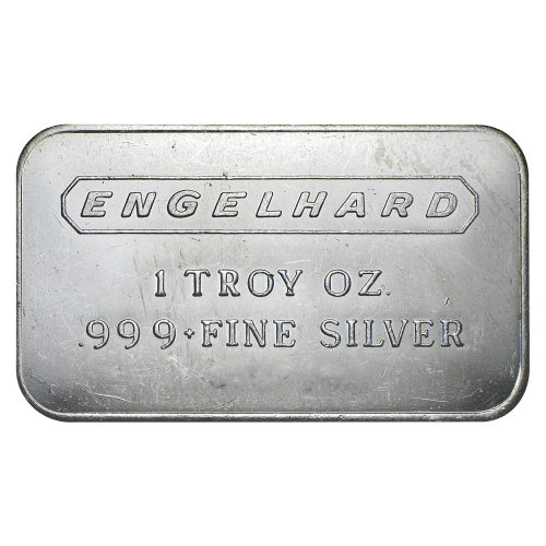 1 oz Engelhard Vintage Frosted Back Silver Bar