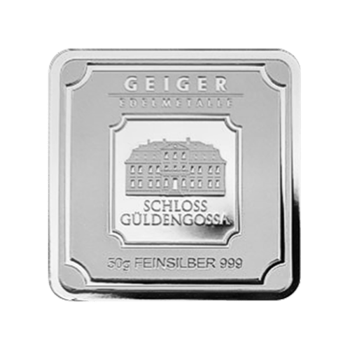 50 gram Silver Bar | Geiger Edelmetalle