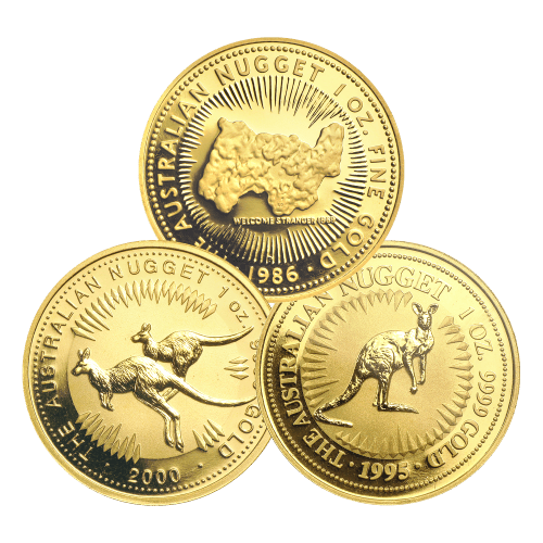 Pièce 1 once d'or Pépite Kangourou australienne Année aléatoire | Monnaie de Perth