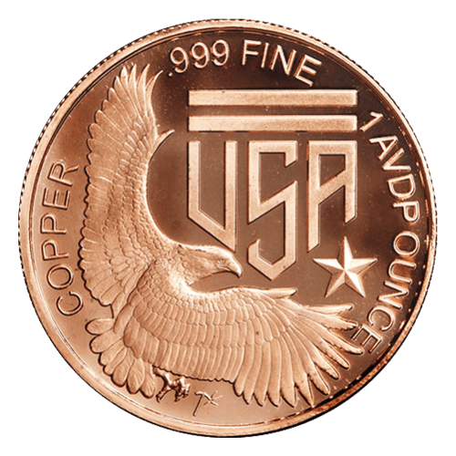 1 oz Eagle Copper Round | Silvertowne Mint