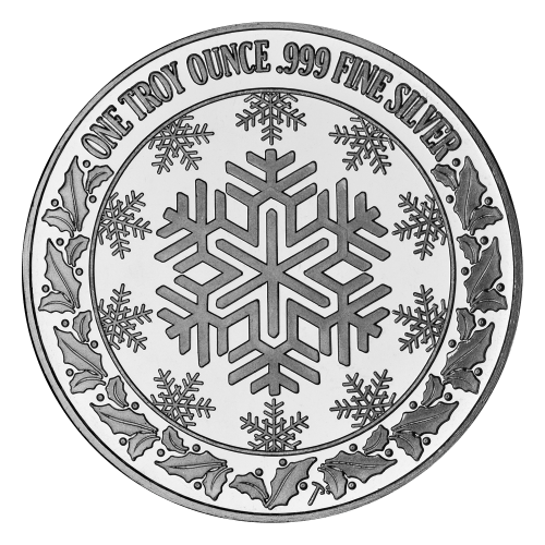 Ronde 1 once d'argent Série Fêtes de fin d'année Père Noël sur un traîneau | Monnaie de SilverTowne