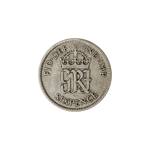 Random Year Great Britain Sixpence 50% Silver Coin