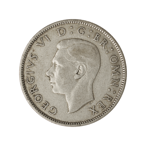 Pièce d'argent pur à 50 % Deux Shilling britannique Année aléatoire