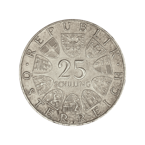 Random Year Austrian 25 Schilling 80% Silver Coin