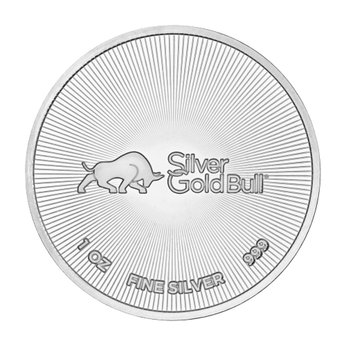 Ronde 1 once d'argent Silver Gold Bull