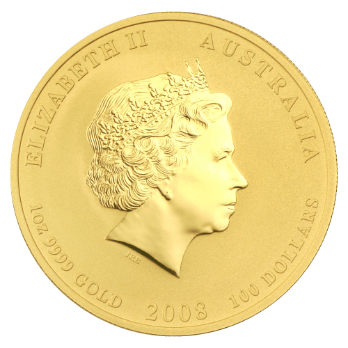 1 oz 2008 Lunar Year of the Mouse Gold Coin