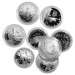 Pièce d'argent commémorative BU de 1 $ diverse Année aléatoire