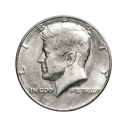 Pièce d'un demi-dollar de circulation en métal de base des États-Unis d'année aléatoire