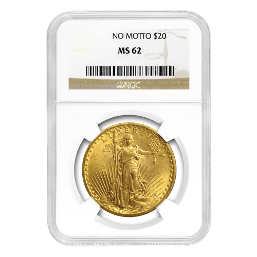 Random Year $20 Saint-Gaudens Double Eagle No Motto MS-62 Gold Coin | United States Mint