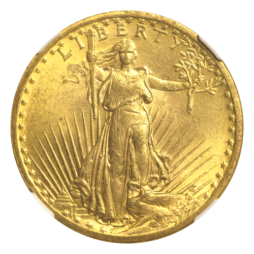 Random Year $20 Saint-Gaudens Double Eagle No Motto MS-62 Gold Coin | United States Mint