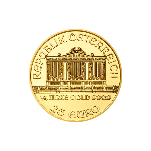 Pièce 1/4 once d'or Philharmonique autrichienne Année aléatoire | Monnaie autrichienne