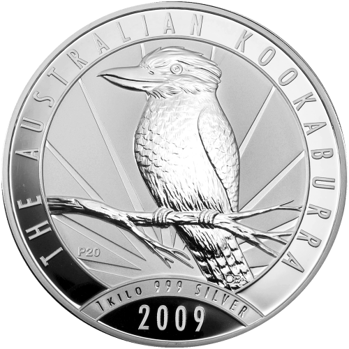 Pièce 1 kilo d'argent Kookaburra australien 2009 | Monnaie de Perth