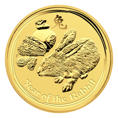 Pièce 1/2 once d'or Lunaire Année du Lapin 2011 | Monnaie de Perth