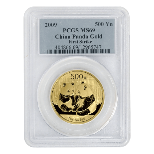 Pièce 1 once or MS-69 PCGS Panda Chine 2009 | Monnaie chinoise