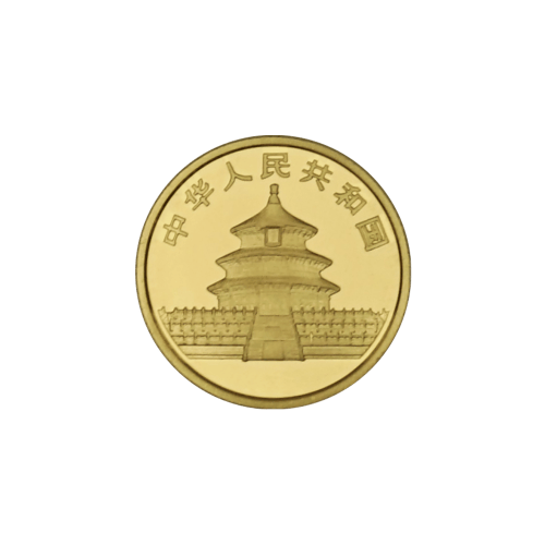 Pièce 1/10 once d'or Épreuve numismatique Panda Chine Année aléatoire