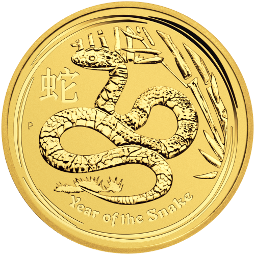 Pièce 1 once d'or Lunaire Année du Serpent 2013 | Monnaie de Perth