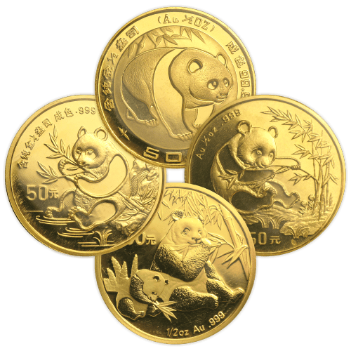 Pièce 1/2 once d'or Épreuve numismatique Panda Chine Année aléatoire