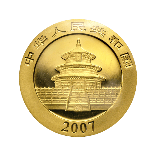 Pièce 1/2 once d'or Épreuve numismatique Panda Chine Année aléatoire