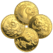 Pièce 1/2 once d'or Épreuve numismatique Panda Chine Année aléatoire