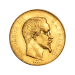 Pièce d'or 50 francs français Napoléon III d'année aléatoire