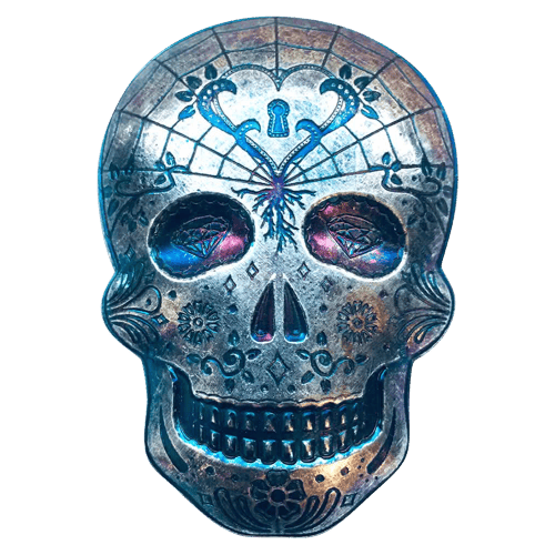10 oz Hand Poured Silver Skull | Monarch Precious Metals