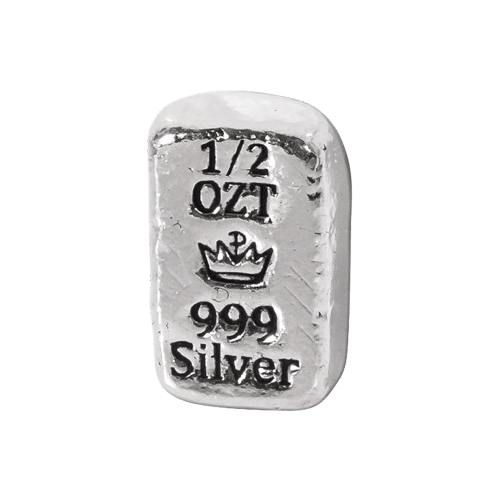 Lingot 1/2 once d'argent coulé à la main | Monarch Precious Metals