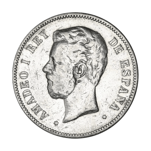 Random Year 5 Pesetas Spanish Silver Coin