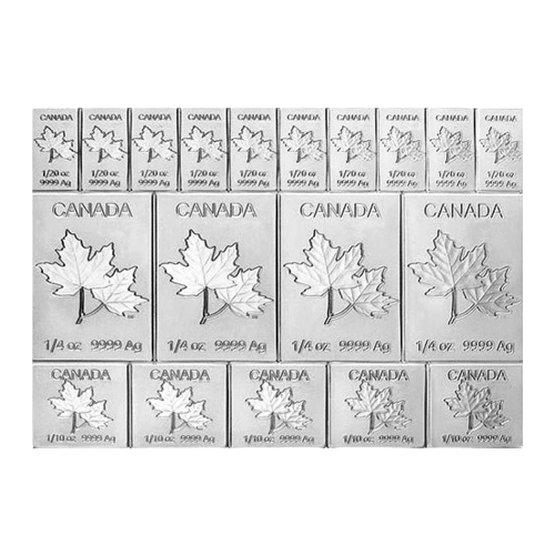 Lingot Multibar Flex 2 onces d'argent Année aléatoire Feuille d'érable | Monnaie royale canadienne