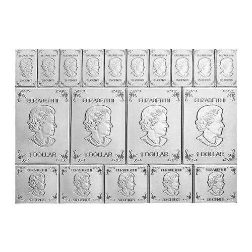 Lingot Multibar Flex 2 onces d'argent Année aléatoire Feuille d'érable | Monnaie royale canadienne