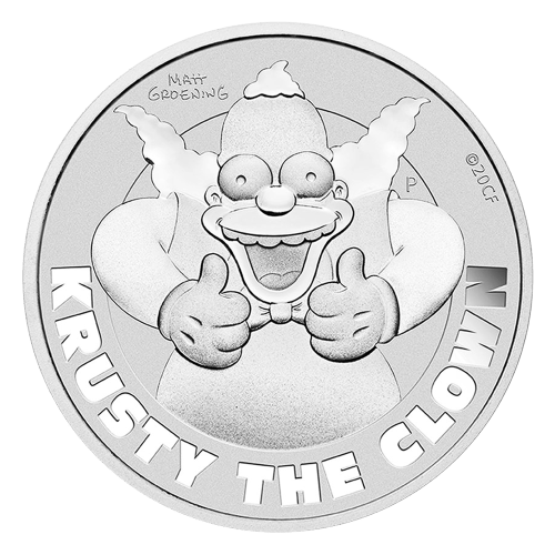 1 oz 2020 The Simpsons Krusty The Clown Silver Coin | Perth Mint