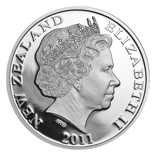 Pièce 1 once d'argent épreuve numismatique Trophée Webb Ellis Nouvelle-Zélande 2011