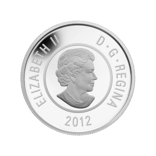 Pièce d'argent sterling et niobium Pleine lune du loup Canada 2012