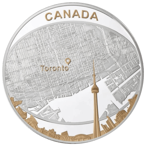 2 oz 2011 Toronto City Map Silver Coin | Royal Canadian Mint