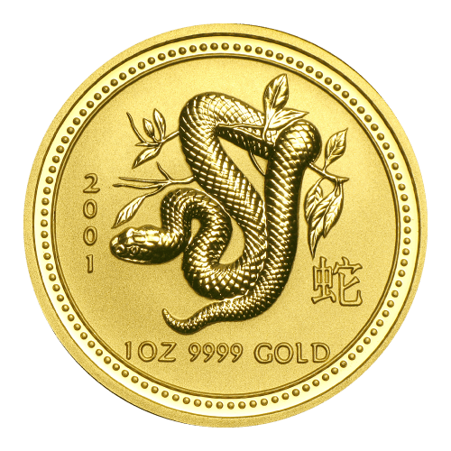 1 oz 2001 Lunar Year of The Snake Gold Coin | Perth Mint