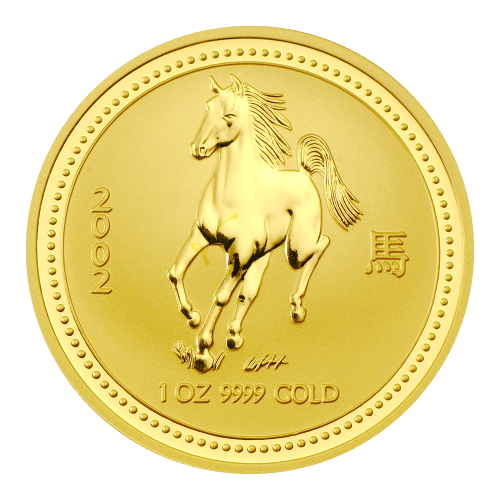 1 oz 2002 Lunar Year of the Horse Gold Coin | Perth Mint | Silver