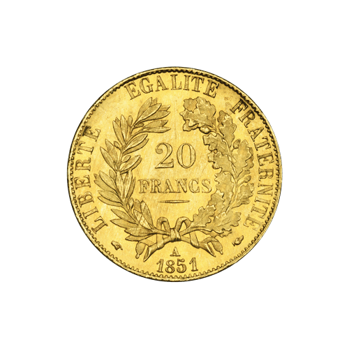 1851 20 Franc Gold Coin