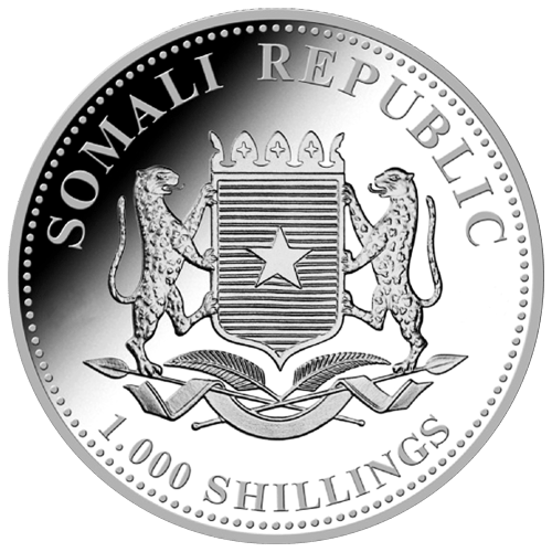 10 oz Random Year Somalian African Elephant Silver Coin | Bavarian State Mint