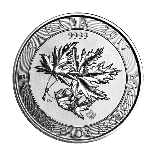 1.5 oz 2017 Canadian Maple Leaf Superleaf Silver Coin | Royal Canadian Mint