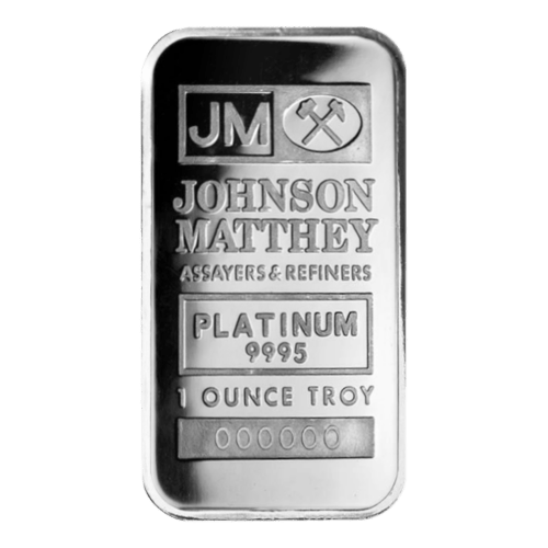 1 oz Platinum Bar | Johnson Matthey | Silver Gold Bull US