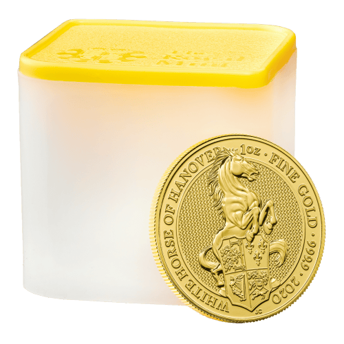 Pièce 1 once d'or Les Bêtes de la Reine : Cheval blanc de Hanovre 2020 | La Monnaie royale