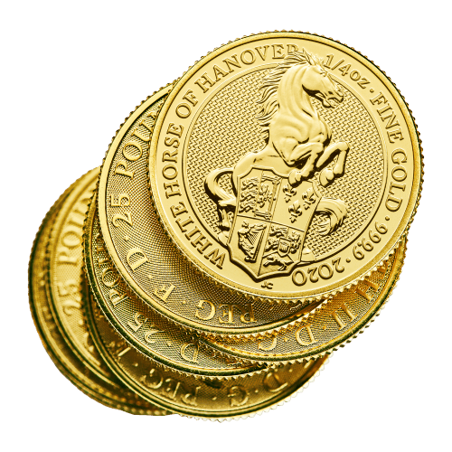 1/4 oz 2020 Queen's Beasts White Horse of Hanover Gold Coin | The